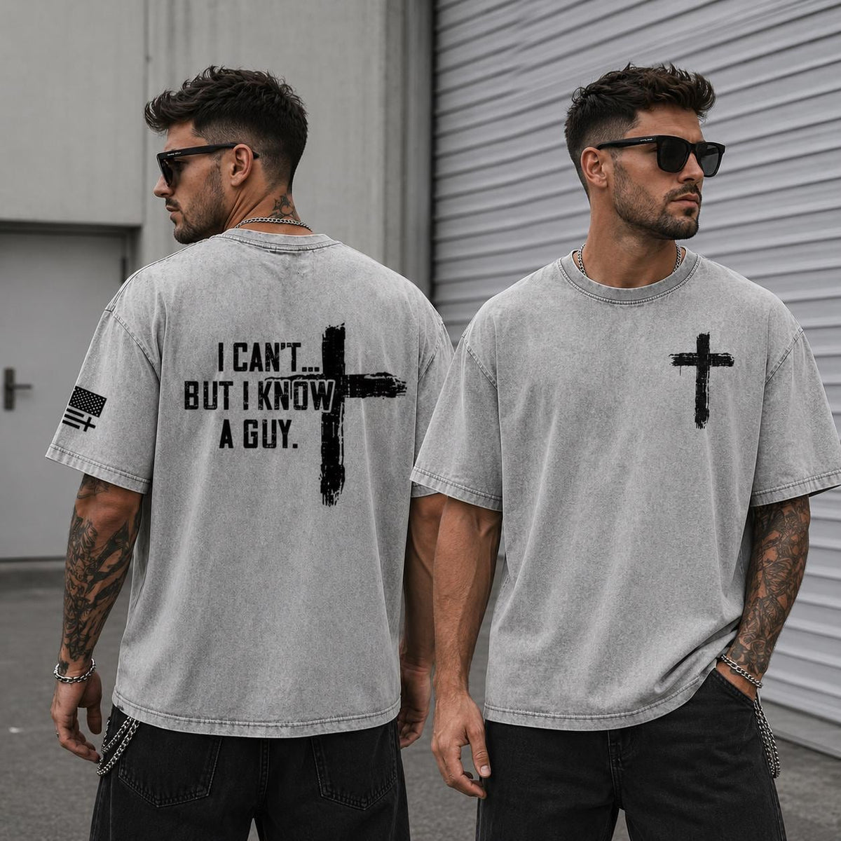 I Know A Guy Shirt, Christian Wash Tee, Jesus Quote Apparel, Faith Grunge Tshirt, Distressed Cross Top, Religious Men Gift