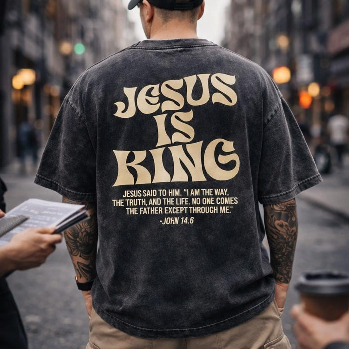 John 14 6 Shirt, Christian Wash Tee, Retro Faith Apparel, Groovy Bible Verse Top, Religious Streetwear, Christ King Gift