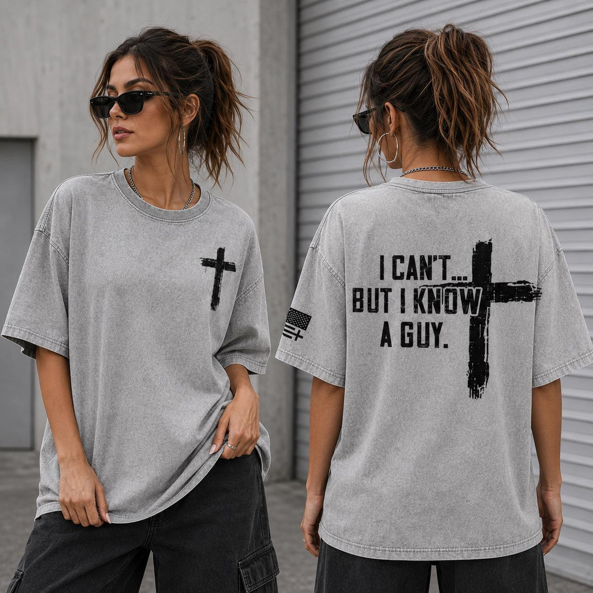 I Know A Guy Shirt, Christian Wash Tee, Jesus Quote Apparel, Faith Grunge Tshirt, Distressed Cross Top, Religious Men Gift
