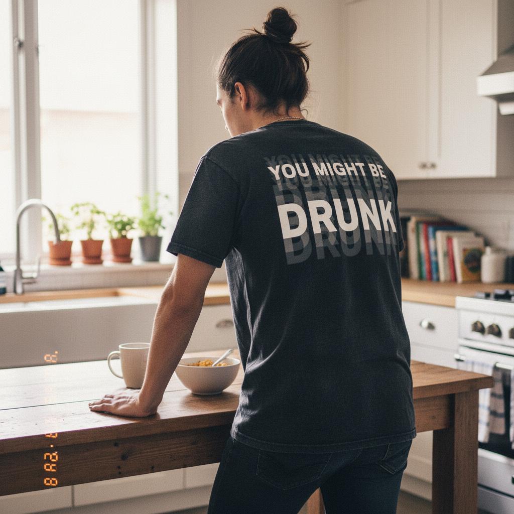 Funny Drunk Shirt, You Might Be Tee, Party Wash Top, Humorous Drinking Graphic, Bar Crawl Apparel, Blurry Vision Gift